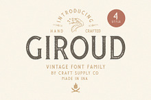 Giroud Vintage Font Family + Bonus