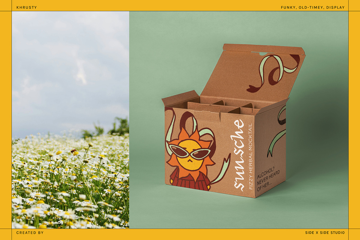 Khrusty Display Font + Icon Bundle, a Handwritten Font by Side X Side Studio (Photo 6 of 7)