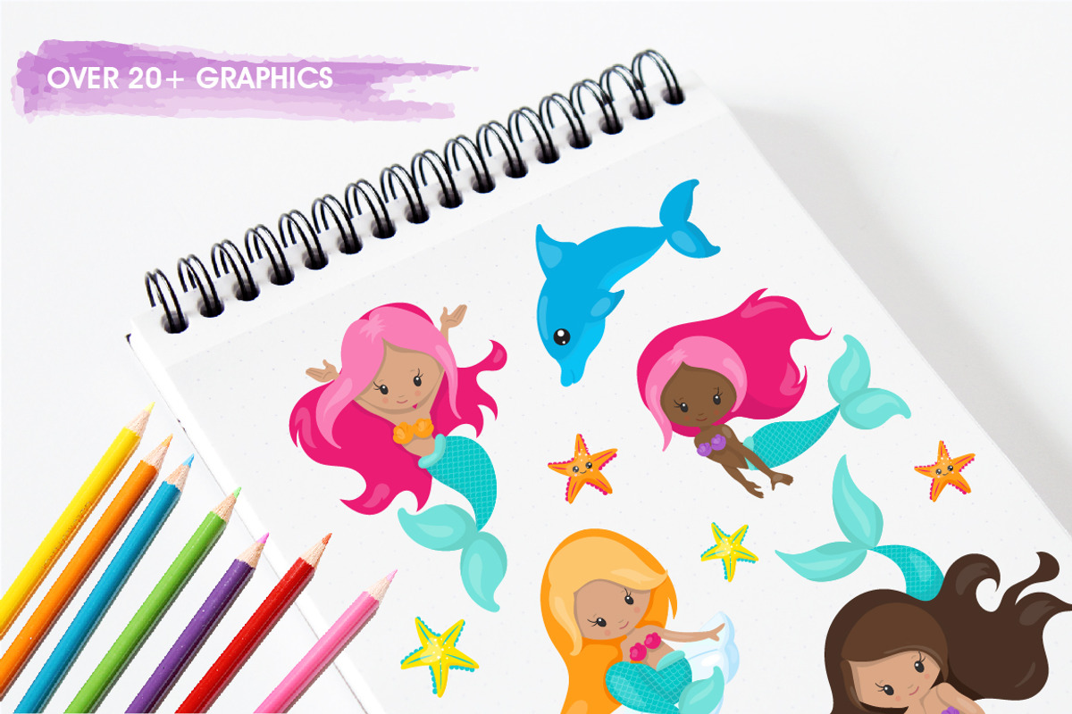 Mermaid Vibes, an Illustration by PrettyBundles (Photo 3 of 5)