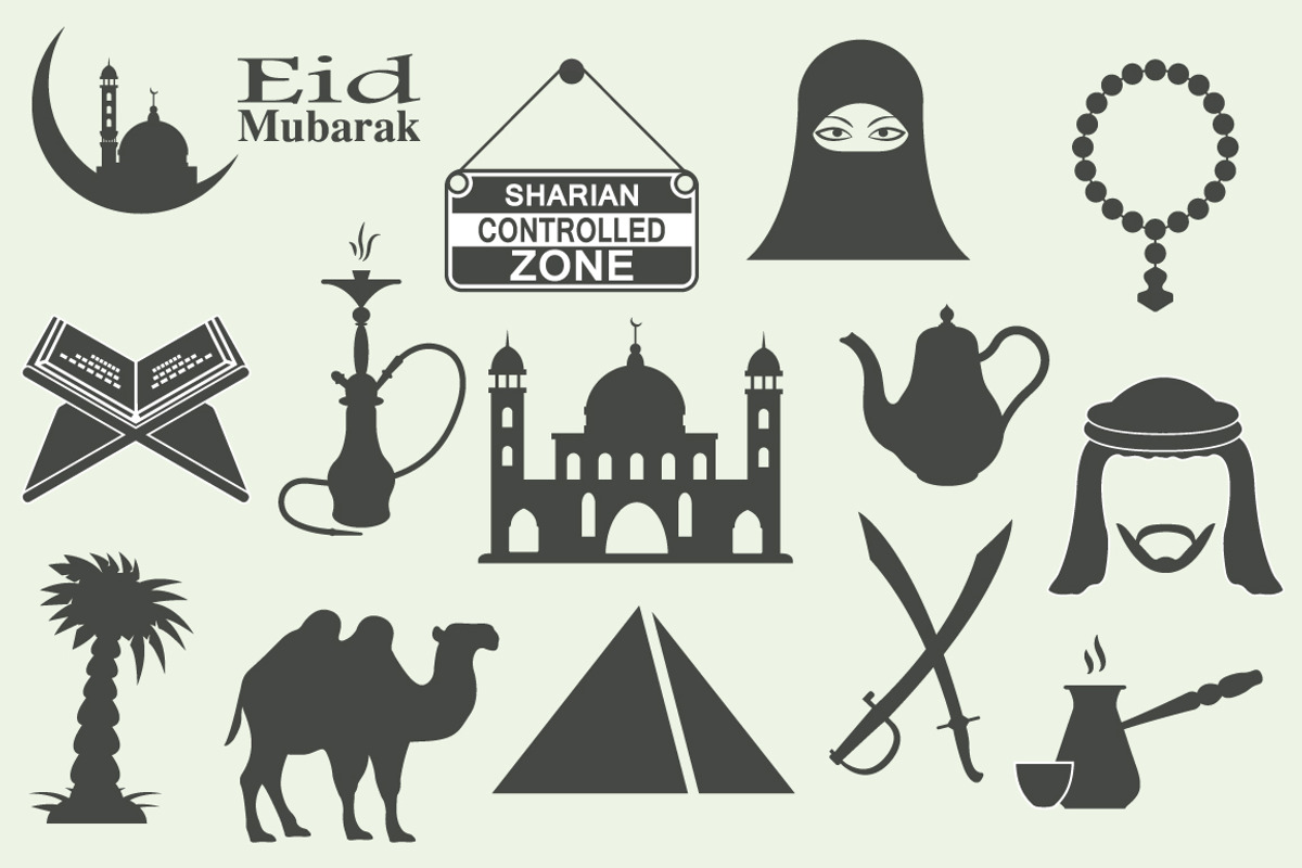 Arabic icons set