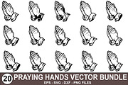 Praying Hands SVG Bundle, a Graphic by crative8112 (Thumbnail 1 of 3)