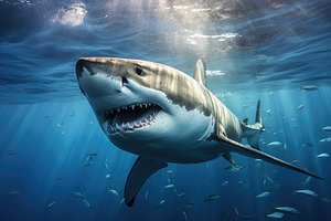 Great White Shark Carcharodon carcha, a Photo by Iftikhar Alam