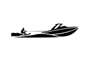 Water Ski Silhouette Vector Bundle, an Illustration by Designs_River (Thumbnail 15 of 51)