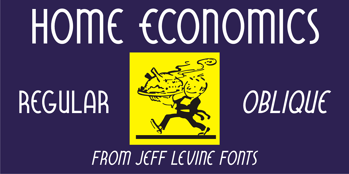 Home Economics JNL, a Sans Serif Font by Jeff Levine Fonts