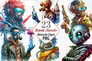 Biopunk character clipart, a Person Illustration by RobertsArt