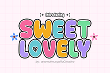 Sweet Lovely - Bubble Display Font