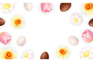 Easter floral background with tulips, an Object Illustration by GraphiShop