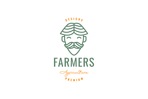 humble farmer smile agriculture logo, a Branding & Logo Template by devastd