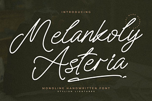 Melankoly Asteria Monoline Font