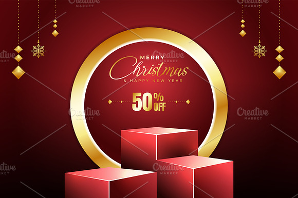 Modern Christmas Sale Banner 50 Off