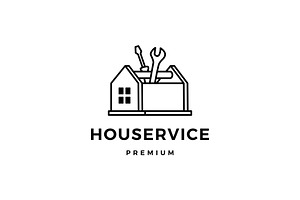 House Service Toolbox Logo Vector