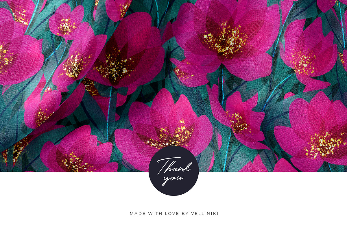 Violet Jade Garden Pattern, a Pattern Graphic by Velliniki (Photo 12 of 12)