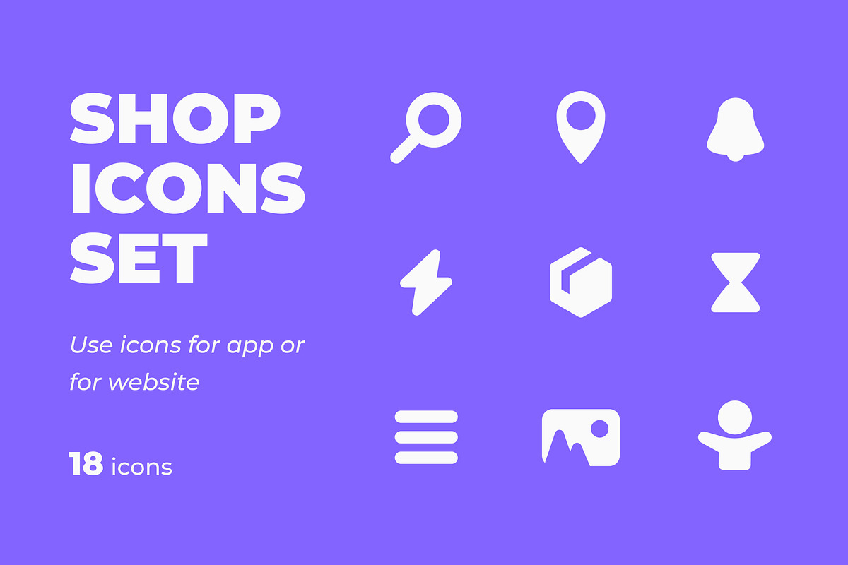 Solid Icon Pack for Shop App | Web, a Solid Icon by lekseo studio (Photo 1 of 5)