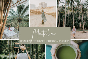 5 MATCHA LIGHTROOM PRESETS