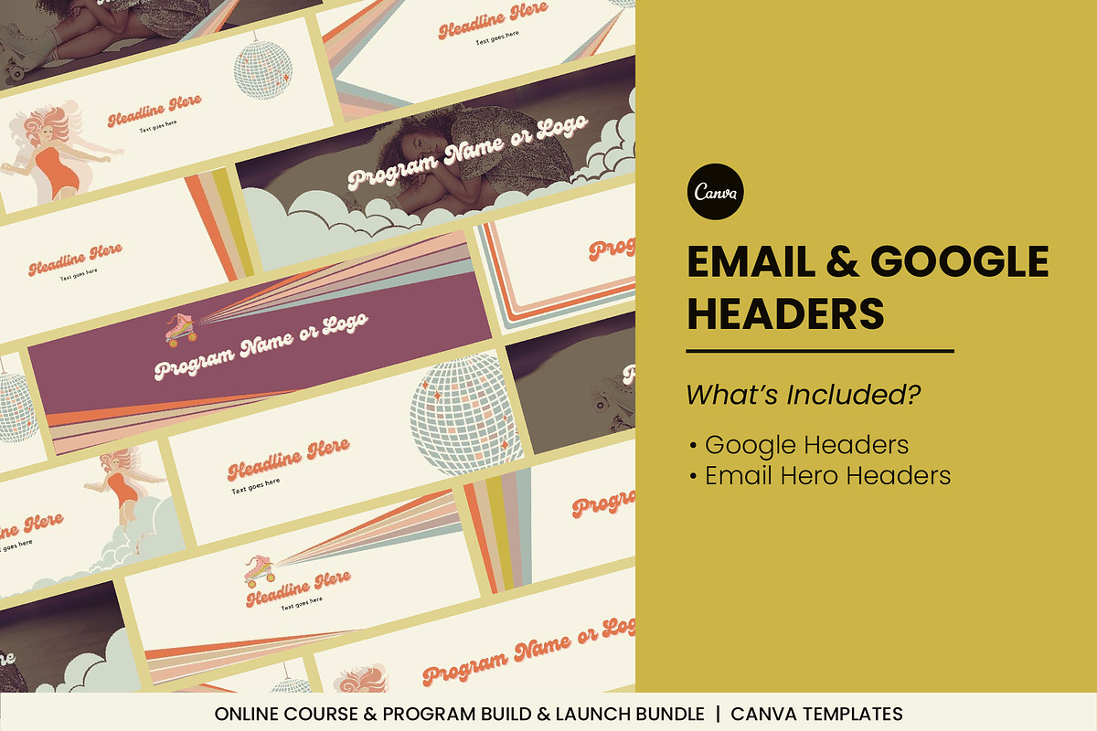 Retro Roller Disco Canva Mega Pack, a Social Media Template by WorkShy Studio (Photo 22 of 24)