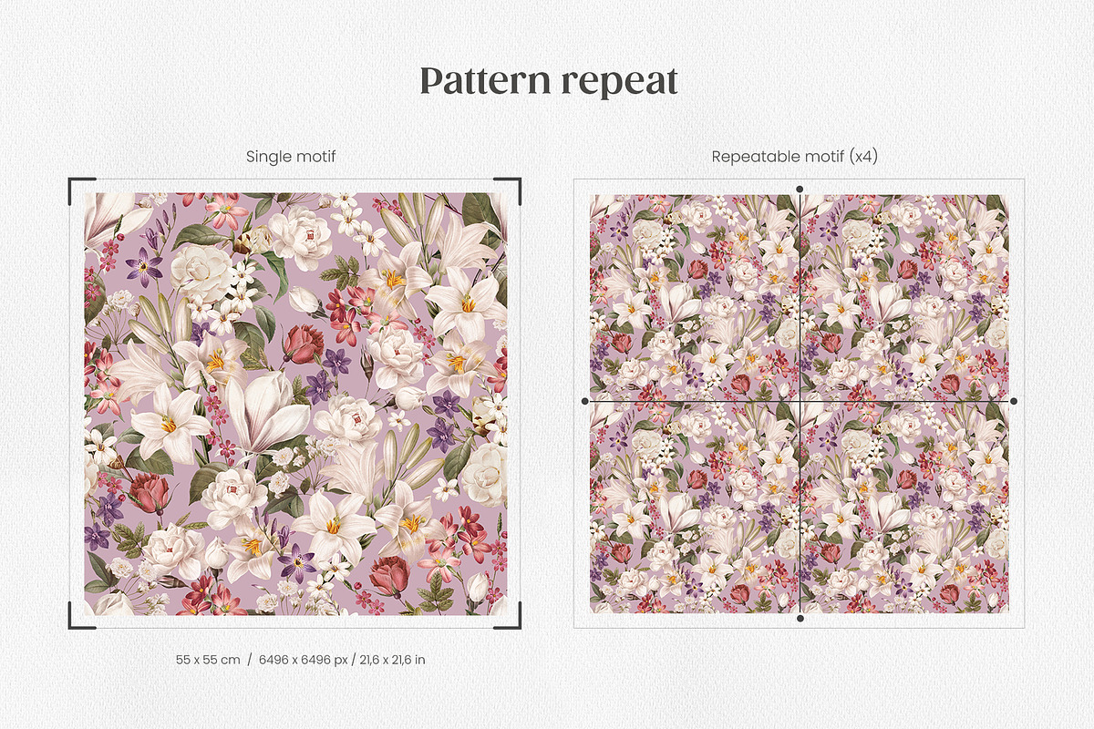 Petal Whisper Romantic Pattern, a Pattern Graphic by Yello_illustration (Photo 3 of 16)