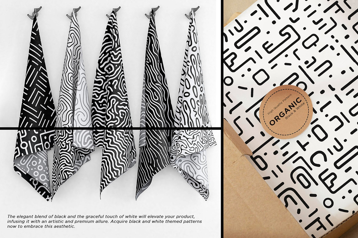 Black And White Pattern Bundles, a Pattern Graphic by Vibrand Studio (Photo 4 of 11)
