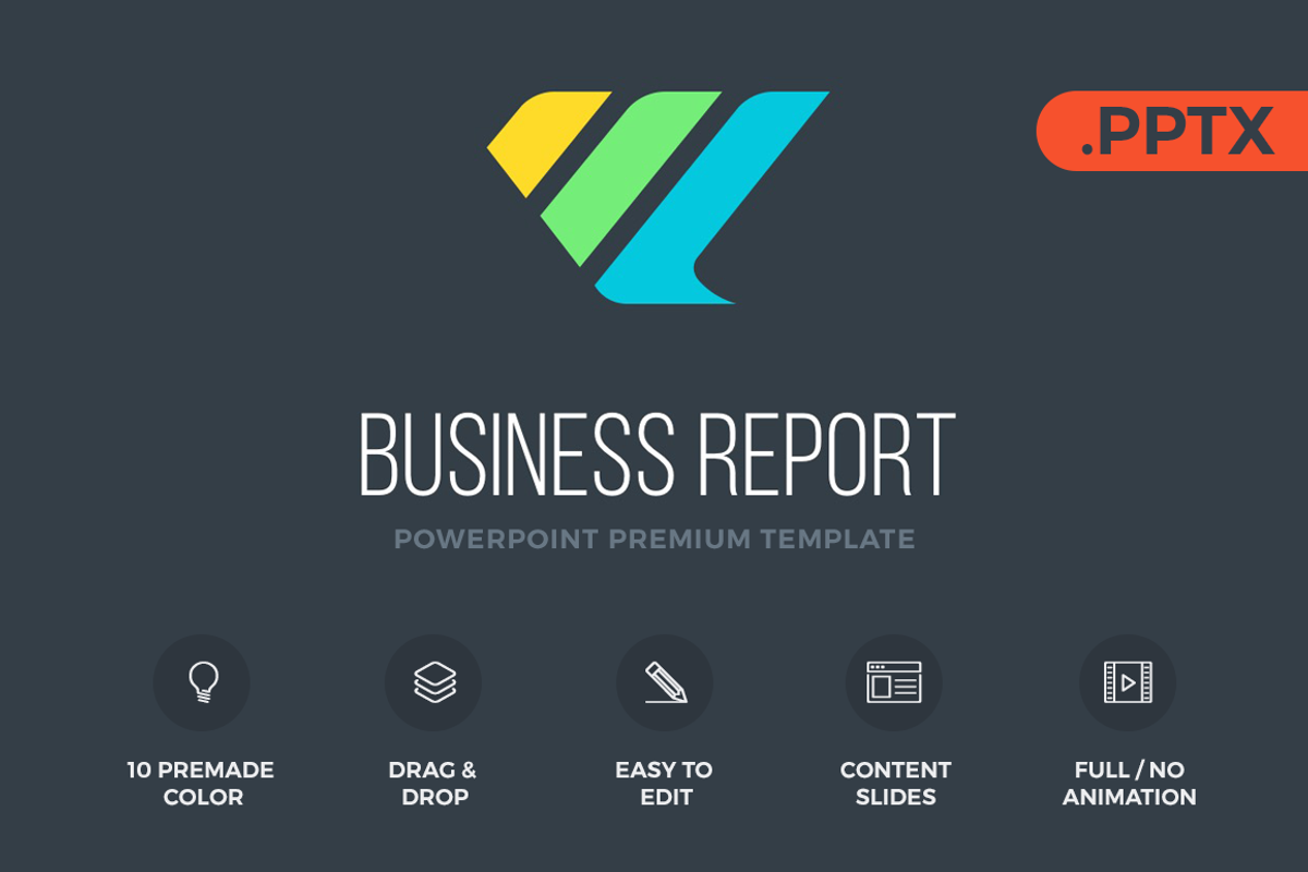 Business Report - PowerPoint, a Presentation Template by HiSlide.io (Photo 1 of 7)