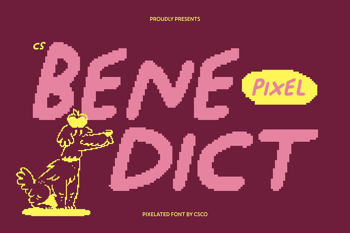 CS Benedict Pixel, a Handwritten Font by Craft Supply Co. (Photo 1 of 8)