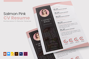 Salmon Pink CV & Resume