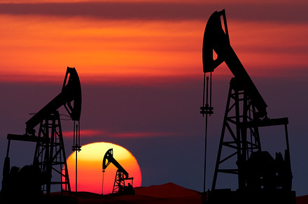 Oil pumps featuring barrel, business, and colorful, an Industrial Photo by Shop Name