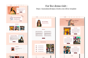 Wix Website Template Olivia