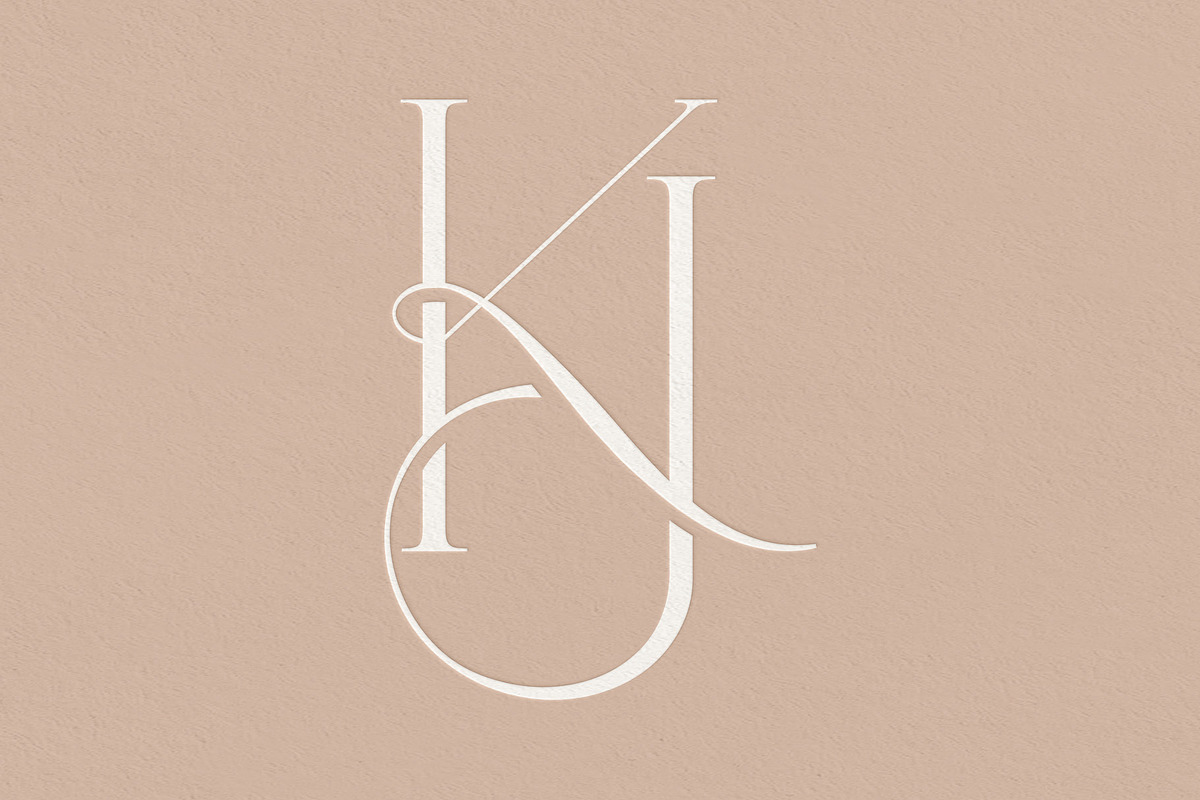 KJ monogram, a Branding & Logo Template by LINKED LETTERS STUDIO (Photo 3 of 3)