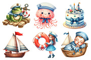 Cute Little Sailor Clipart, an Illustration by Daily.Designs (Thumbnail 4 of 5)