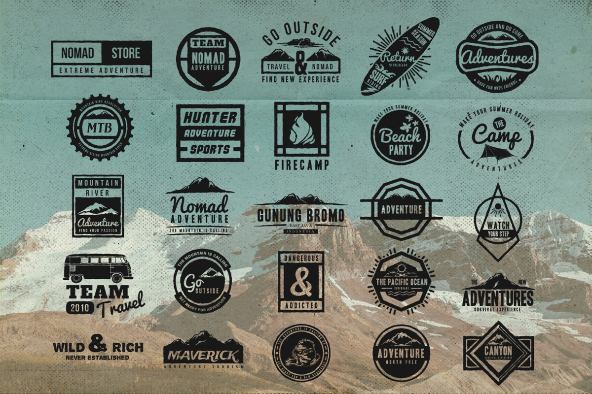 50 Retro Adventure Logo, a Branding & Logo Template by TSV Creative (Photo 4 of 5)