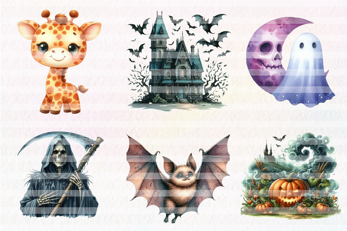 Cute Halloween Clipart, an Illustration by CreationArt (Photo 4 of 5)