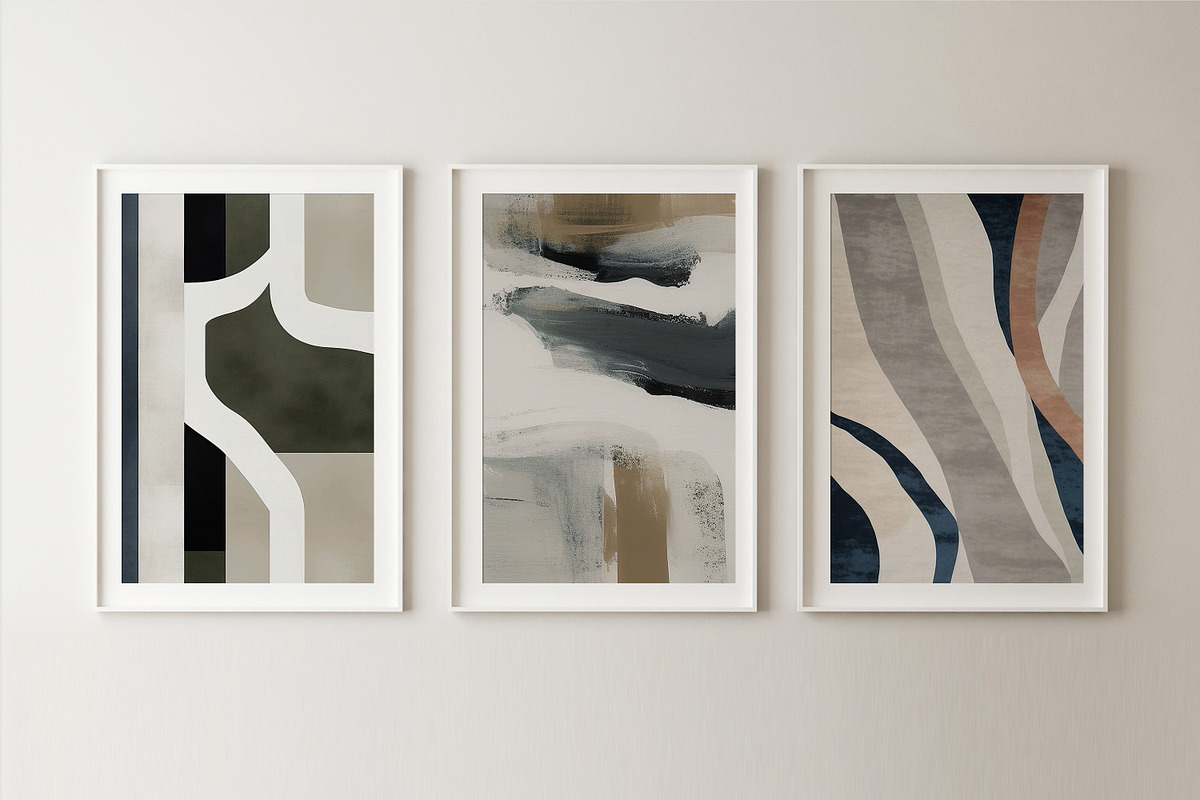 modern abstract painting wall art, a Decorative Illustration by Muzi pear studio (Photo 3 of 12)
