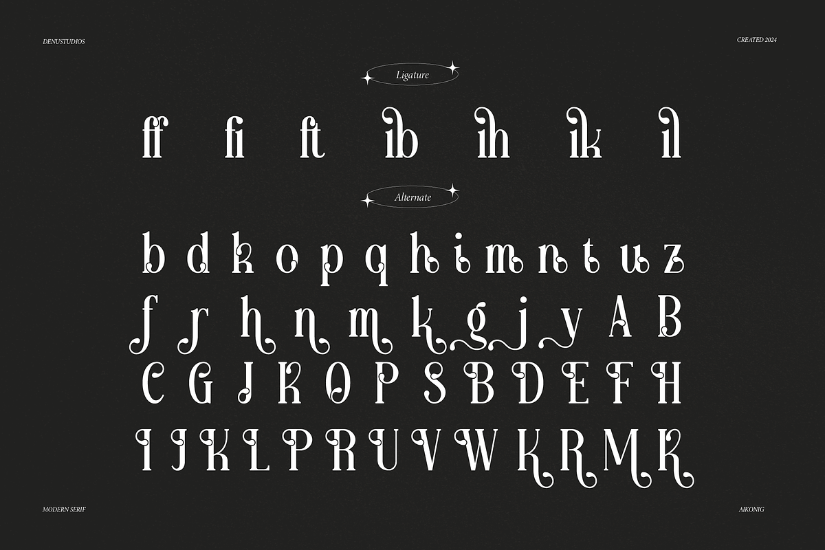 Aikonig | Modern Serif Font, a Serif Font by Denustudios (Photo 15 of 15)