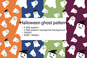 Halloween ghost pattern, a Decorative Illustration by Volha (Thumbnail 1 of 3)
