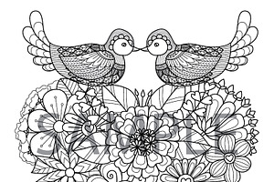 10 Love Coloring Book Design