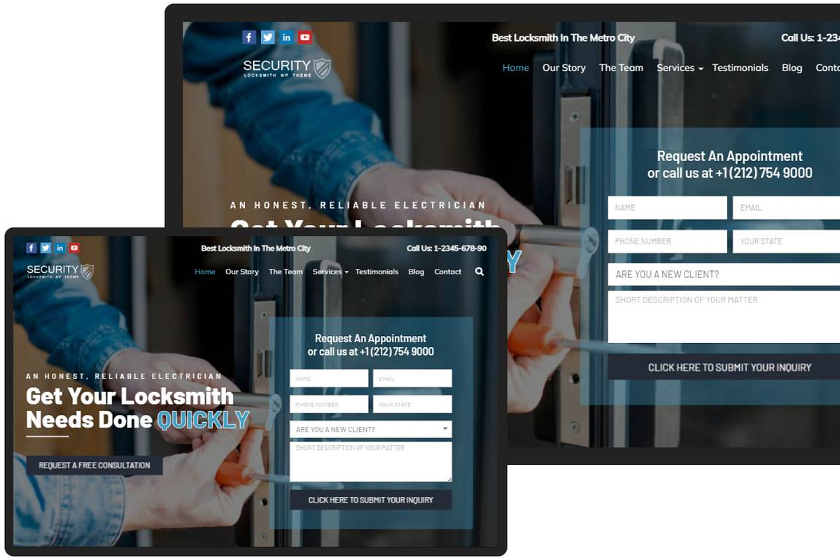 Security Locksmith WordPress Theme preview 2