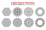 Love Hearts Mandala, a Decorative Illustration by Elen-Lane (Thumbnail 2 of 6)