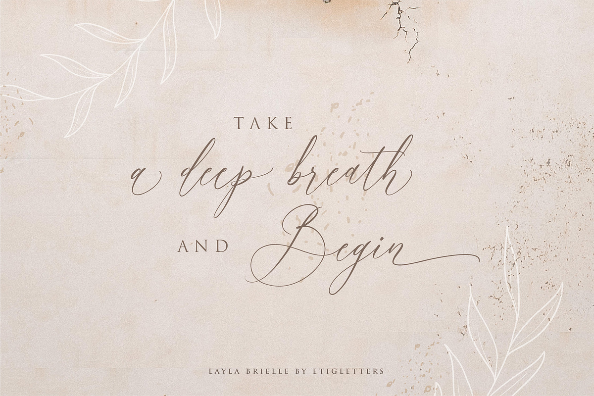 Layla Brielle Font, a Script Font by etigletters