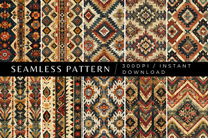 10 Folklore Fusion Seamless Patterns