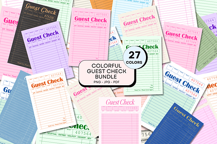 Restaurant Guest Check Poster Prints, a Poster Template by Factoryluv Shop
