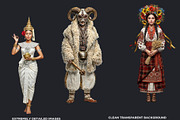 Traditional Folks World Cliparts, a Person Illustration by ThatsDesignArt (Thumbnail 3 of 17)