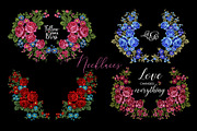 Vector embroidered roses, an Illustration by StabuLaRasa illustration (Thumbnail 5 of 8)