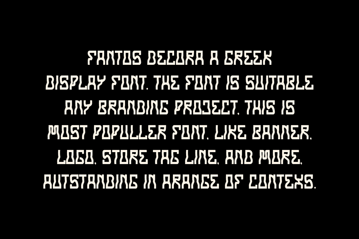 Fantos Decora - Greek Font, a Sans Serif Font by Iqsiart Studio (Photo 7 of 7)