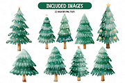 Christmas Trees Clipart, an Illustration by TatiMockup (Thumbnail 2 of 4)