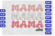 Retro Mama Vibes Stacked Embroidery, an Illustration by Purpose Ekbal (Thumbnail 1 of 3)
