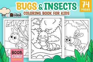 Cute Bugs and Insects Coloring Book