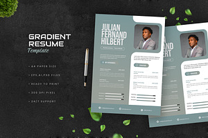 Gradient Bold Resume