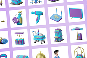 3D Hotel Icons, a Scene 3D Model by Flat Icons (Thumbnail 5 of 8)