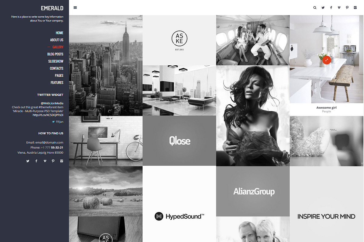 Emerald -Creative Portfolio WP Theme, a WordPress Template by weblion (Photo 3 of 5)