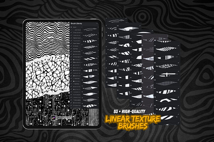 Linear Texture  Procreate brushes., a Brush Add-On by Torus1