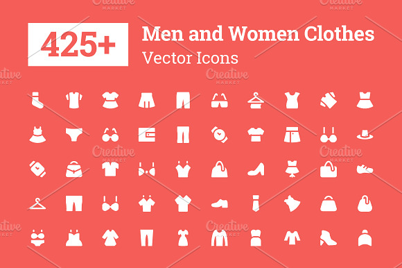 425 Men And Women Clothes Icons